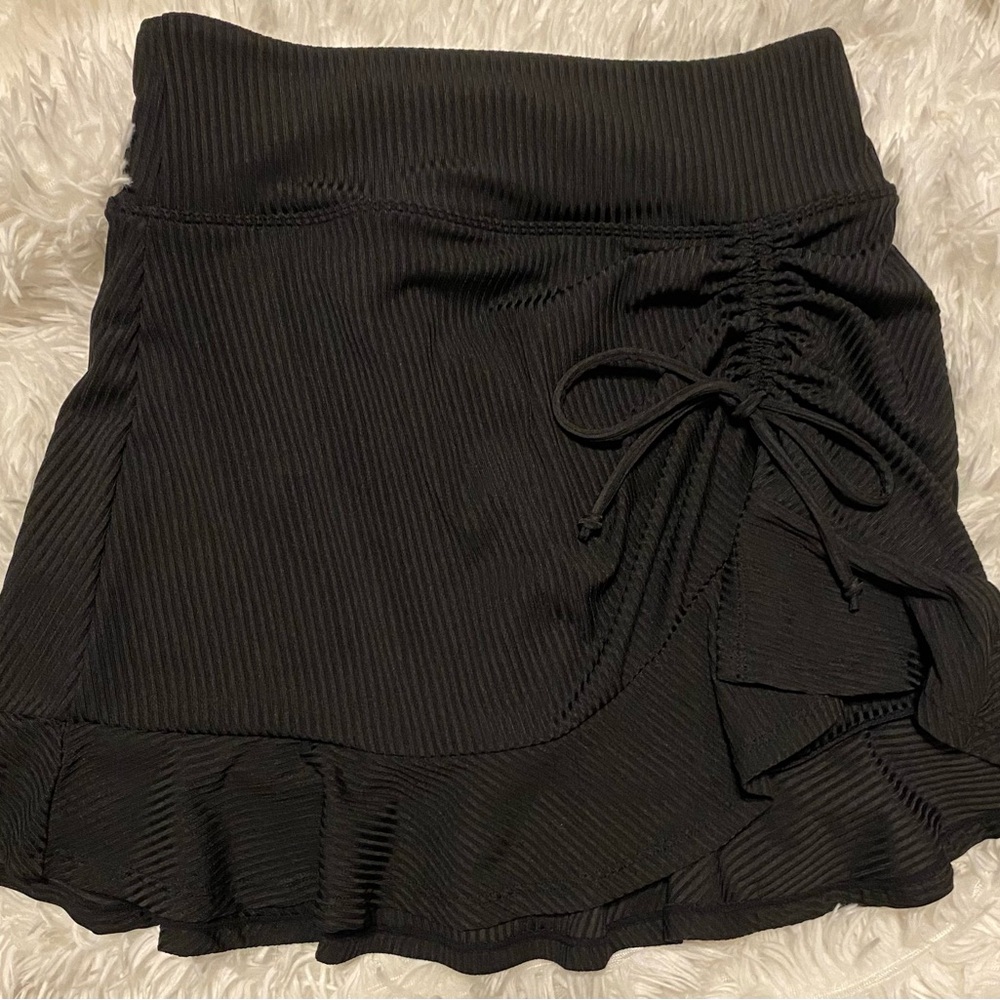 Cute Ribbed Skort Black Sz. Small